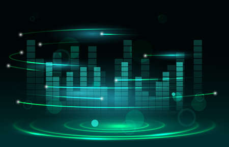 Digital Energy Abstract Modern Technology Concept Backgroundのイラスト素材