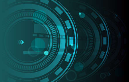 Futuristic Digital Circle Abstract Digital Technology Background