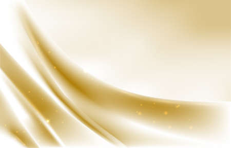 Gold White Background Abstract Golden Silk Fabric Textureのイラスト素材