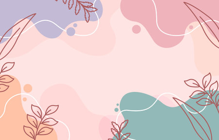 Aesthetic Colorful Pastel Floral Fluid Abstract Backgroundのイラスト素材