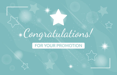 Stars Congratulations Promotion Job Good Work Business Office Card Templateのイラスト素材