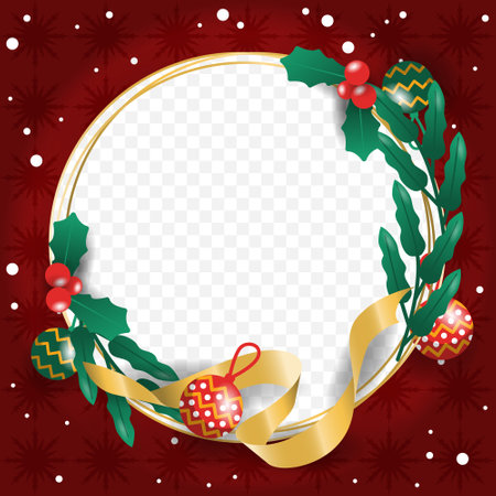 Merry Christmas Cool Red Background Blank Space Designのイラスト素材
