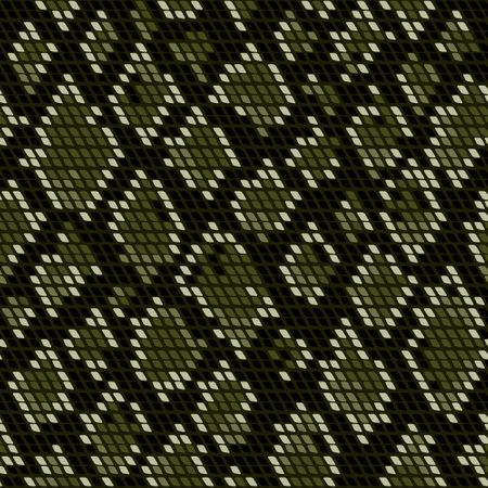 Green Snake Skin Seamless Pattern Wild Animal Background