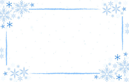 White Snowflakes Cool Cold Winter Snow Backgroundのイラスト素材