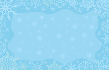 Blue Snowflakes Cool Cold Winter Snow Backgroundのイラスト素材