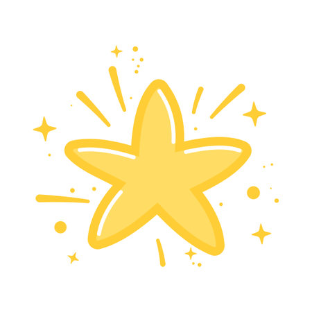 Cute Twinkle Little Star Shining Sparkling Best Top Winner in the Skyのイラスト素材