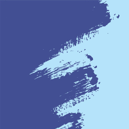Abstract Purple Paint Brush Stroke on Blue Square Backgroundのイラスト素材