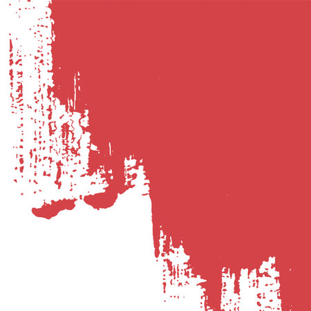 Abstract Red Paint Brush Stroke on White Square Backgroundのイラスト素材