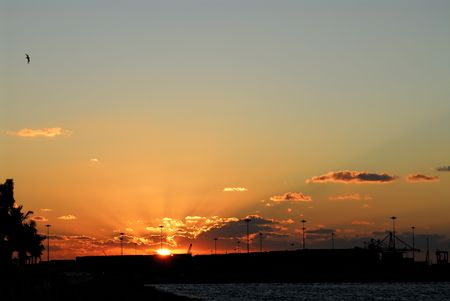 sunrise sunsetの写真素材