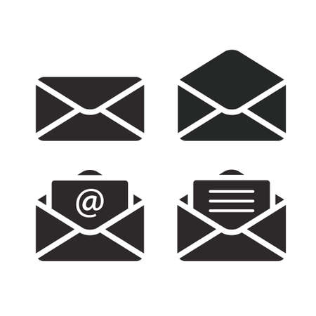 mail, message, communication icon design illustrationのイラスト素材