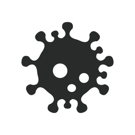 corona virus, bacteria with forbidden mark icon vector deign illustrationのイラスト素材