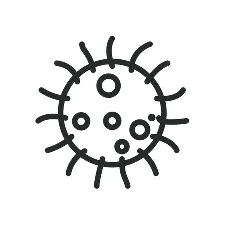 corona virus, bacteria with forbidden mark icon vector deign illustrationのイラスト素材