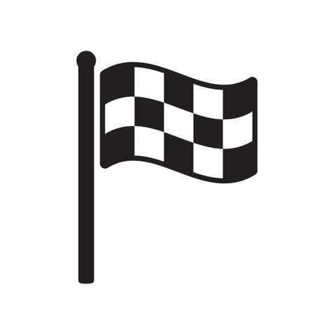 racing flag icon vector design illustrationのイラスト素材