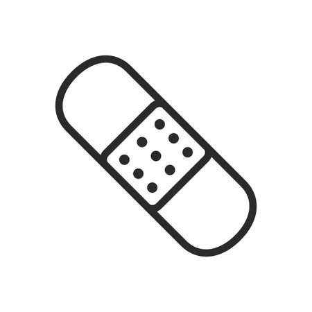 Bandage icon in flat style. Bandage vector illustration on white isolated background. Medicine business concept.のイラスト素材