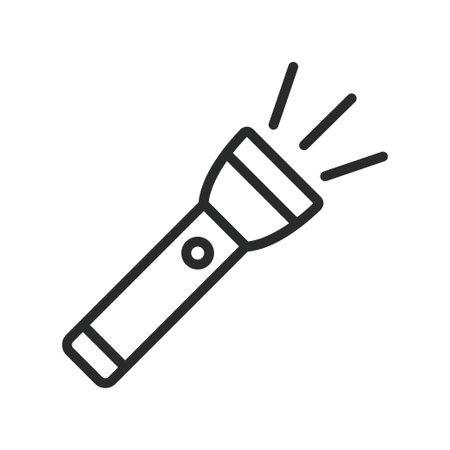 Flashlight icon in trendy flat style isolated on white background. Vector illustration.のイラスト素材