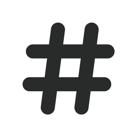 Hashtag icon vector. Hashtag symbol. Flat design style.