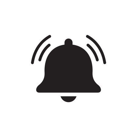 bell, notification icon vector design illustrationのイラスト素材