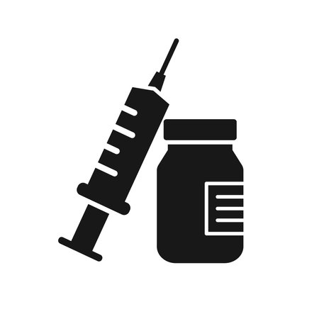 vaccine icon vector design illustrationのイラスト素材