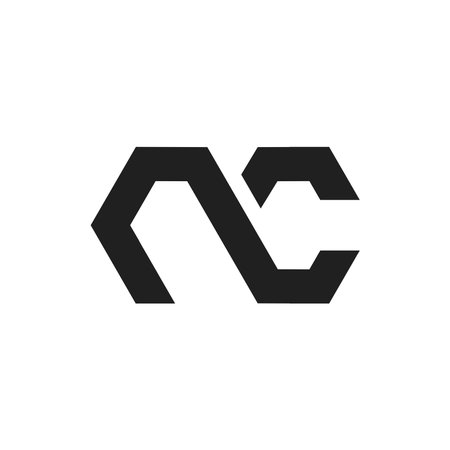 Initial letter mc logo or cc logo vector design template.のイラスト素材