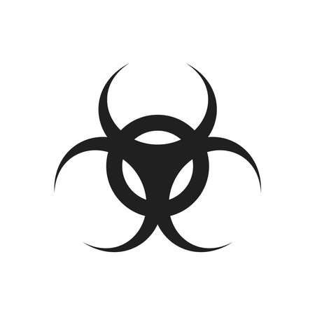 Biohazard icon vector. Biohazard sign. Hazard warning symbol.のイラスト素材