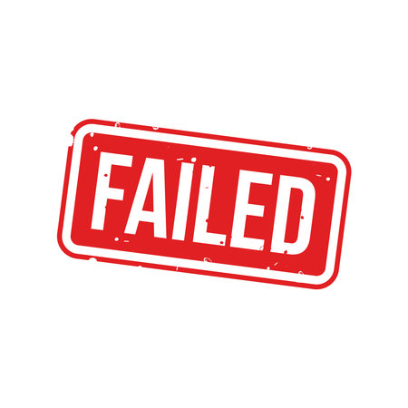 Failed red stamp text on white background vector illustration eps 10のイラスト素材