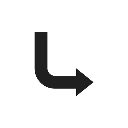 Right arrow icon in flat style. Left arrow vector illustration on white isolated background. Right arrow business concept.のイラスト素材