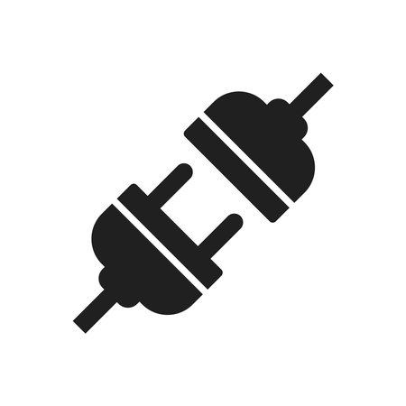 Plug icon in flat style. Power plug vector illustration on white isolated background. Power plug business concept.のイラスト素材