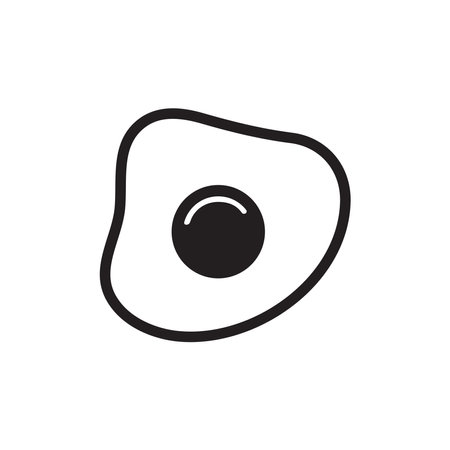 egg icon in flat color style. Egg with shadow isolated on white backgroundのイラスト素材