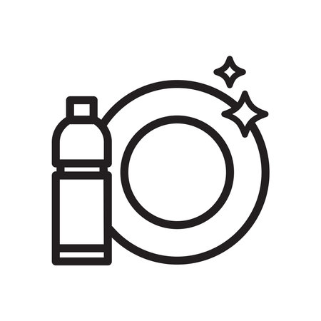 Dishwasher icon vector. Dishwasher sign. Cleaning symbol.のイラスト素材