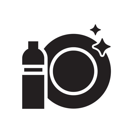 Dishwasher icon vector. Dishwasher sign. Cleaning symbol.のイラスト素材