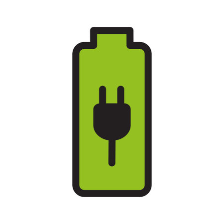 Battery charger Electric battery icon vector design illustrationのイラスト素材