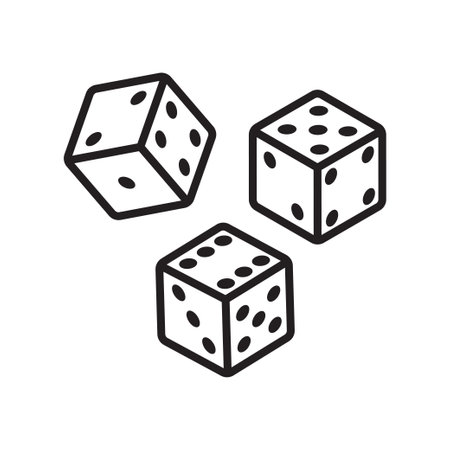 Dice Icon Vector Design Symbol illustrationのイラスト素材