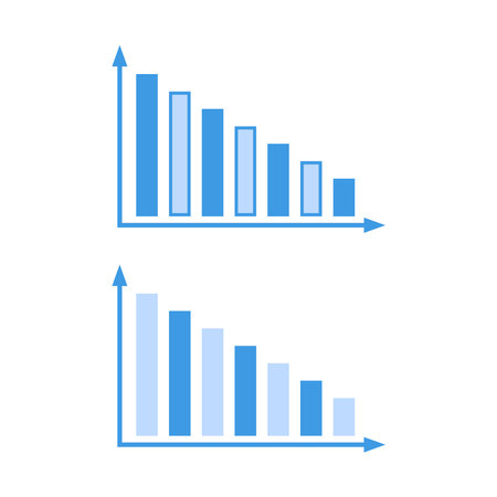 Bar charts icon graphic illustrationのイラスト素材