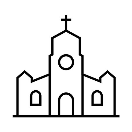 Church building icon graphic design illustrationのイラスト素材