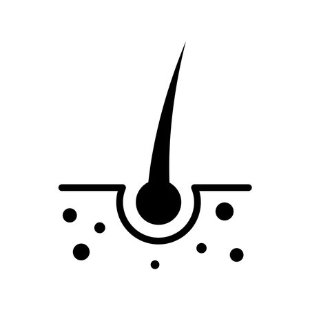 Hair follicle symbol grow graphic design illustrationのイラスト素材