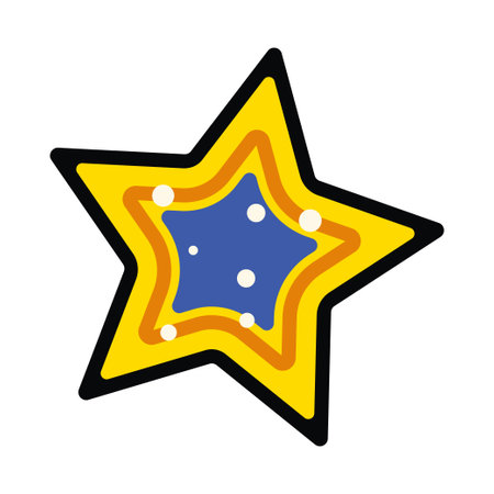 Colorful Cartoon Star design Illustrationのイラスト素材