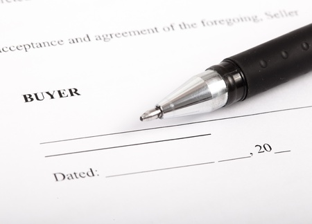 purchase contract or agreementの写真素材