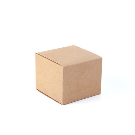 cardboard boxes on white background.の写真素材