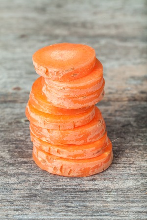 carrots on a wooden backgroundの写真素材