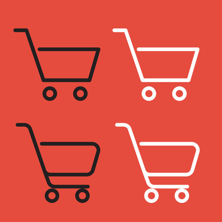 Outline Cart icon  Icon for website design, logoのイラスト素材