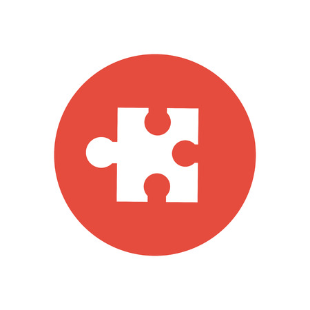 Jigsaw Pieces Outline Horseshoe Icon for website design, logoのイラスト素材