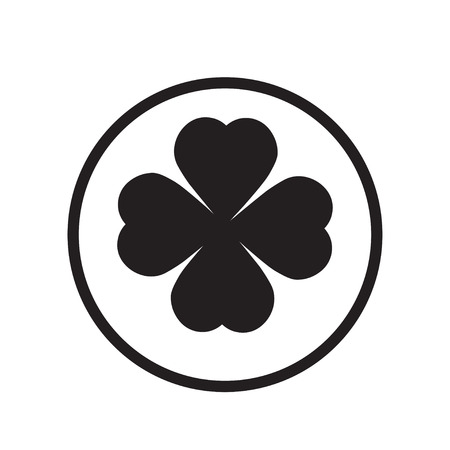 Shamrock or clover icon for web and mobile, modern minimalistic flat design.のイラスト素材