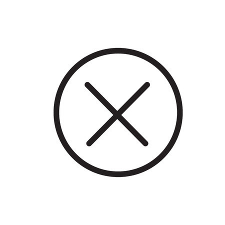 Cancel Close Icon Outline Horseshoe Icon For Website Design Logoのイラスト 素材 ストックフォト 写真素材のstock Foto ストックドットフォト