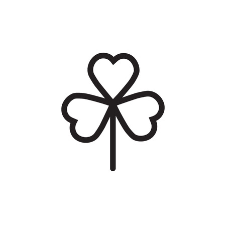 Shamrock or clover icon for web and mobile, modern minimalistic flat design.のイラスト素材