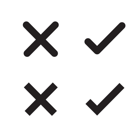 Check and close icon Outline Horseshoe Icon for website design, logoのイラスト素材