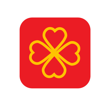 Shamrock or clover icon for web and mobile, modern minimalistic flat design.のイラスト素材