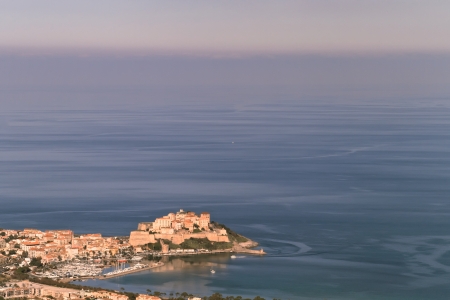 Port, harbour, town and citadel of Calvi in the Balagne region of Corsica