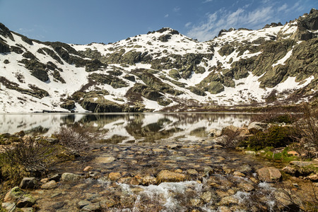 Lac de Melo at the head of the Restonica Valley near Corte in Corsica