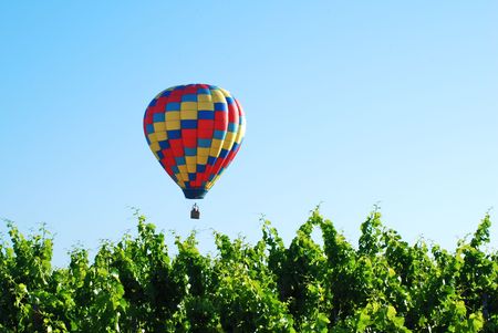 this is a shot of hot air balloonsの写真素材