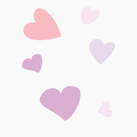Cute hearts vector valentines day birthday or anniversaryのイラスト素材